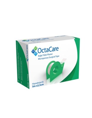 Octacare code 12502, Microporous tape with dispenser 5m x 2.5cm