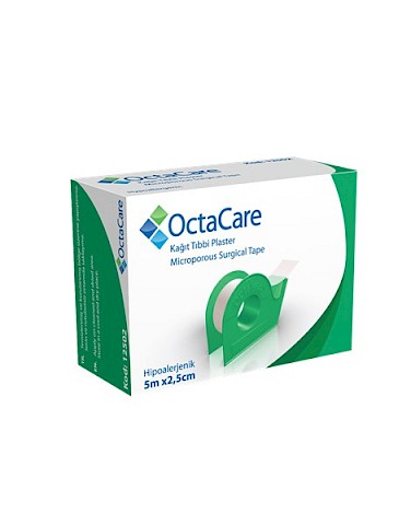 Octacare code 12505, Microporous tape with dispenser 5m x 5cm
